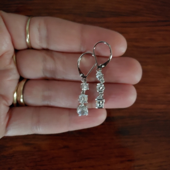 Sterling Silver Drop Earrings - Picture 6 of 7